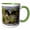 Green/White, variant on 3drose, Usa, Alaska. Bald Eagle Feeding on Salmon. Chilkoot River Near Haines, 11oz Two-tone Blue Mug