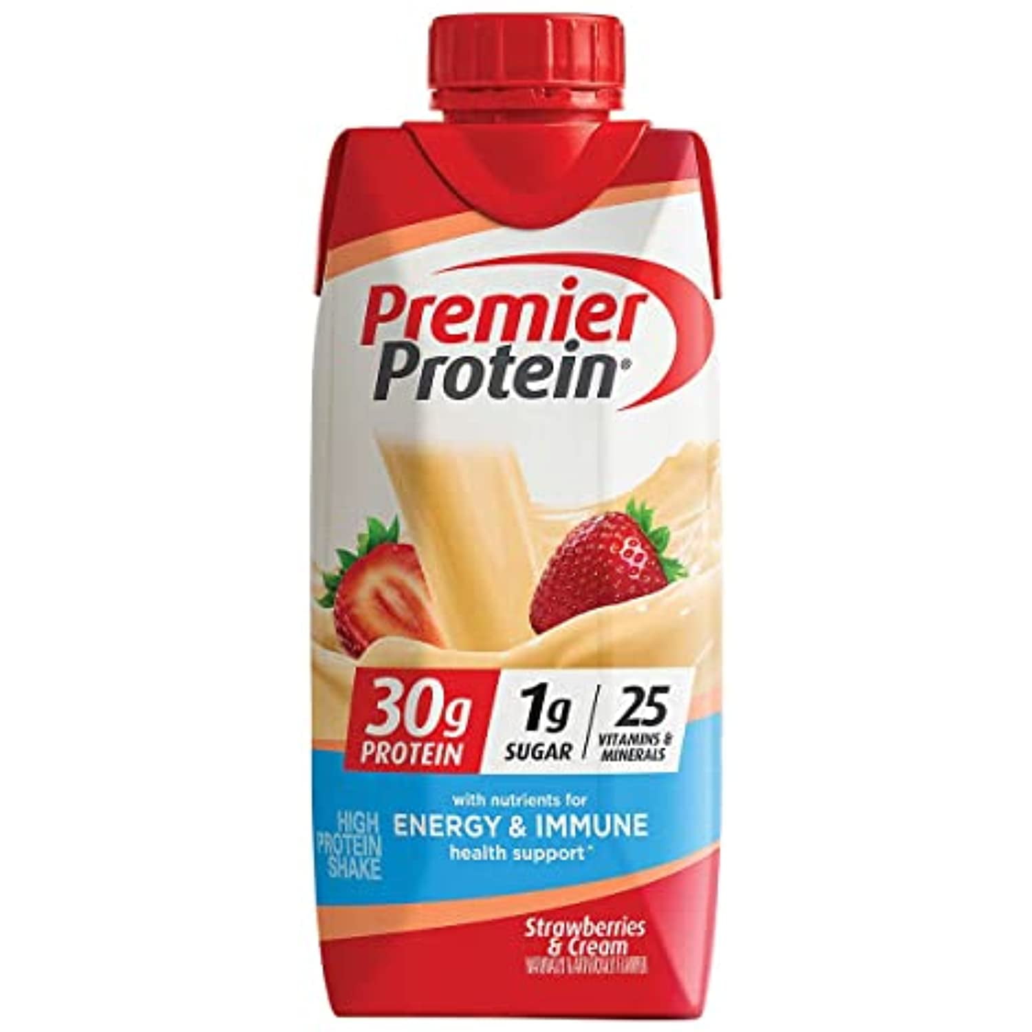 Premier Protein Shakes, Strawberries & Cream, 11 Fluid Ounce (Pack Of