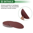 thumbnail image 6 of Unique Bargains 30 Pcs Round Sandpaper 60 Grit Hook and Loop Sanding Sheets Universal for Automotive Refinishing Woodworking 228x228mm Aluminum Oxide Red, 6 of 7