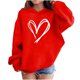 thumbnail image 1 of Sudadera con capucha y estampado de corazón de San Valentín, sudadera de manga larga para niños y niñas, chaqueta para niñas de talla mediana y grande., 1 of 7
