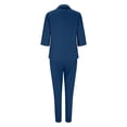 thumbnail image 5 of Lounge Sets for Women Casual Solid Color Half Sleeve Suit Jacket with Tapered Trouser Suit Slim 2 Piece Dressy Suit, 5 of 6