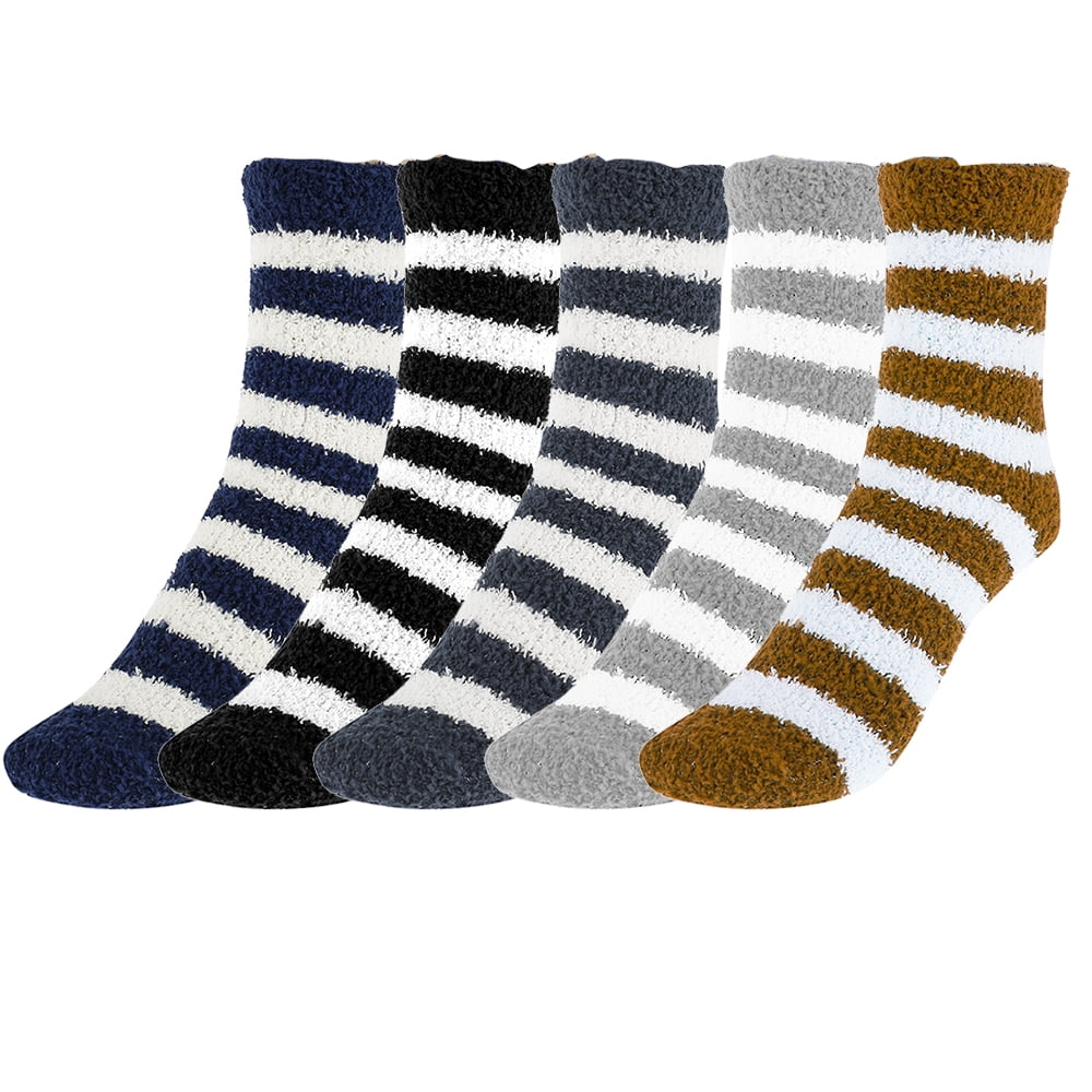 6Pairs Womens Winter Warm Soft Fluffy Bed Socks Lounge Slipper Fleece Sock UK 