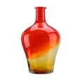 thumbnail image 2 of Northlight 15.5" Ombre Hand Blown Bubble Glass Vase - Orange/Yellow, 2 of 2
