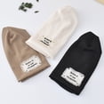 thumbnail image 4 of Dyfzdhu Women Pullover Cap Autumn Winter Fashion Solid Color Pile Ear Protection Warm Knitted Hat Black, 4 of 5