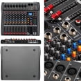 thumbnail image 3 of Depusheng DX8 Mezclador profesional Consola de placa de sonido Interfaz de sistema de escritorio de 8 canales Entrada digital USB MP3 48 V Phantom Power Estéreo DJ Studio FX Chasis de acero, mezclador, 3 of 5