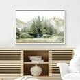 thumbnail image 4 of wall26 Framed Canvas Print Wall Art Watercolor Mountain Range and Pine Trees Nature Wilderness Illustrations Modern Rustic Scenic Colorful for Living Room, Bedroom, Office - 24"x36"White, 4 of 7