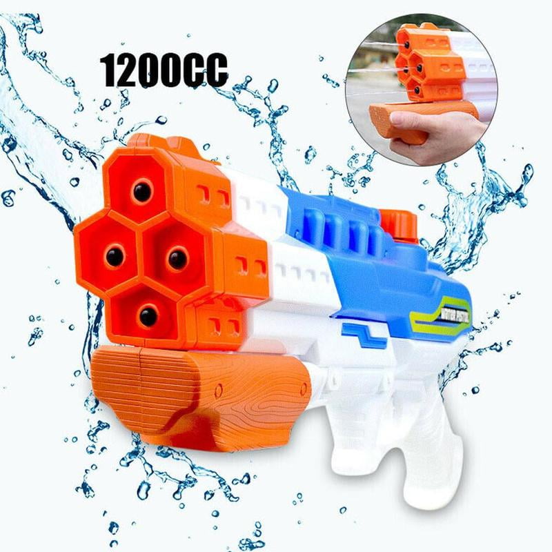 Water Guns Squirt Guns 4 Nozzles 1200CC High Capacity Water Blaster