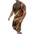 thumbnail image 2 of UVEASISHA Big and Tall Sweatsuits for Men,Mens Workout Gym Set Summer Short Tracksuit Outfit 3D Print Shorts Sets 2024 Casual Running Sport 2 Piece Set Limited Time Deal, 2 of 5