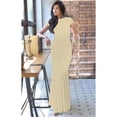 thumbnail image 3 of KOH KOH Long Cap Short Sleeve Flowy Fishtail Wedding Party Evening Prom Gala Cocktail Bridesmaid Full Floor Length Tube Formal Maxi Dress Gown For Women Brown Latte X-Large US 14-16 NT165, 3 of 4