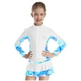 thumbnail image 2 of Sholeno Kids Girls Zipper Figure Ice Skating Top Athletic Sport Training Jacket Long Sleeve Sparkly White 6, 2 of 6