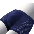 thumbnail image 4 of Ropa interior de seda de hielo para hombre, pantalones de ángulo plano, malla deportiva, entrepierna antibacteriana, tocados de talla grande, calzoncillos cómodos y transpirables, 4 of 5