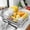 Gray, variant on Dish Drying Rack - Multi-Functional Dish Rack for Kitchen Counter with Cutlery Holder, Rust-Proof Storage Solution with Rotatable, 15.7" x 12.0" x 5.5", Grey