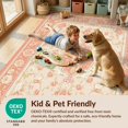 thumbnail image 4 of Design&I 8'x10' Washable Area Rug Extra Large Skid-Resistant Low Profile Bordered Vintage Medallion With Ornate Scrollwork And Decorative Trim for Living Room, Family, 4 of 7