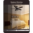 thumbnail image 3 of Ventilador de Techo EDISHINE 42" Aspas de Madera Luz Control Remoto 6 Velocidades, 3 of 9