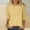 Yellow, variant on lcziwo Womens Summer 2025 Tops 3/4 Length Sleeve Casual Eyelet Crewneck Shirts Breathable Elegant Loose Fit Dressy Trendy Tunic Blouses Top Pink,L