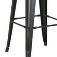 thumbnail image 5 of AC Pacific Backless Metal Barstool, Matte Black, 24 -inch, Set of 2, 5 of 6