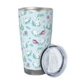 thumbnail image 2 of Logiee Rabbit And Butterfly Print 20OZ Car Cup with Lid, Stainless Steel Vacuum Insulated Double Wall Travel Tumbler, Durable Insulated Coffee Mug,Thermal Cup with Straw-Without Straw, 2 of 8