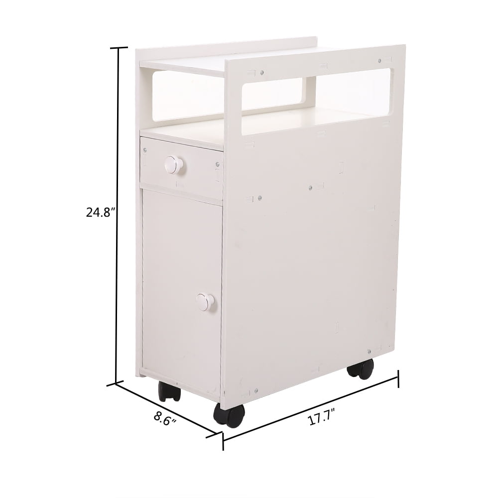 Kepooman Bathroom Narrow Cabinet Shelf with Wheels for cosmetic Washing supplies Kepooman Bathroom Narrow Cabinet Shelf with Wheels for cosmetic Washing supplies
