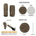 thumbnail image 6 of Yuyamidu Leopard Print Car Seat Covers 15 PCS Fashion Car Seat Cover Set Floor Mats Steering Wheel Cover Seatbelt Strap Pad Cup Coasters Handbrake Cover Set, 6 of 6