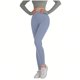thumbnail image 4 of Pantalones de Yoga Sueltos para Mujeres de Cintura Alta Pantalones de Color Sólido de Longitud Completa Material Elástico Suave para Gimnasio de Baile de Yoga, 4 of 8