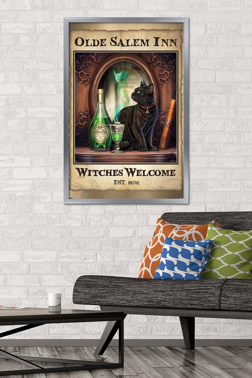 Lisa Parker - Absinthe Witches Welcome Wall Poster, 22.375" x 34", Framed