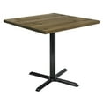 thumbnail image 5 of KFI Studios Urban Loft 2.5' Square Dining Table, Barnwood, 5 of 7