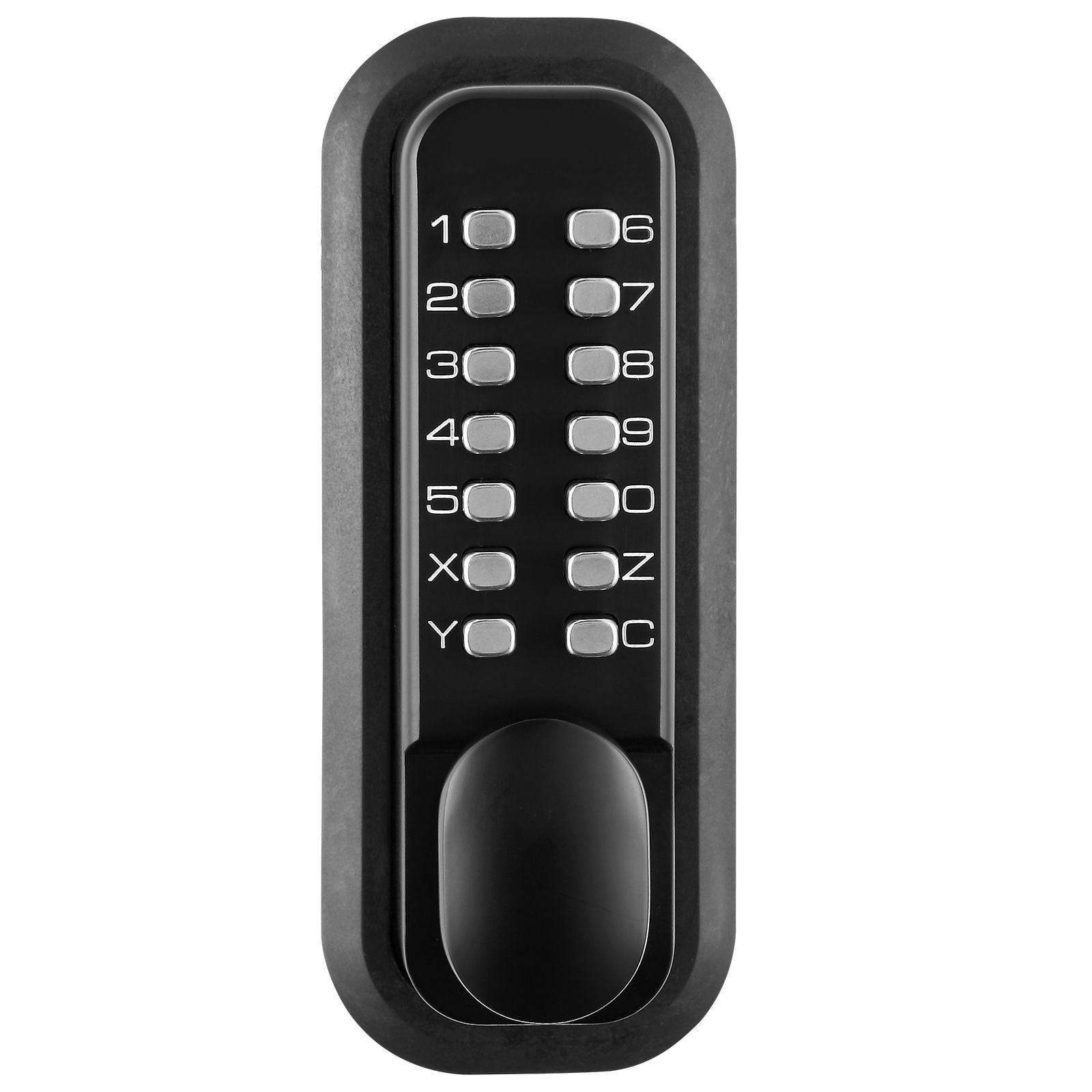 Mechanical Keyless Door Lock, Gen2 with Adjustable Handles, Surface Mount 1.4-2.5 Inch Door Compatibility, Zinc Alloy, No Batteries for Gate Garden Garage