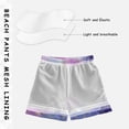 thumbnail image 5 of Kids' Beach Pants Comfortable Swim Trunks Pink and Blue Marble Texture Shorts for Pool Vacation and Lounge Wear X-Large, 5 of 8