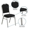 thumbnail image 2 of HERCULES Series Crown Back Stacking Banquet Chair in Burgundy Fabric - Gold Frame, 2 of 9