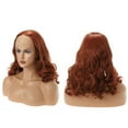 thumbnail image 3 of Unique Bargains Lace Front Wigs for Women 14" Brown Medium Long Body Wave  with Wig Cap, 3 of 8