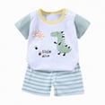 thumbnail image 4 of NOLDARES Toddler Baby Boy Summer Outfit Funny Letter T-Shirts Top Shorts Set Infant Boy Summer Clothes 6 12 18 Months 2T 3T Blazer,3-6 M, 4 of 4