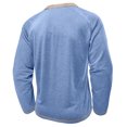 thumbnail image 6 of ZOYOEN Mens Cotton Henley Shirts with Pocket- Crewneck Fashion Long Sleeve Casual Fall Tops Blue Size XL, 6 of 7