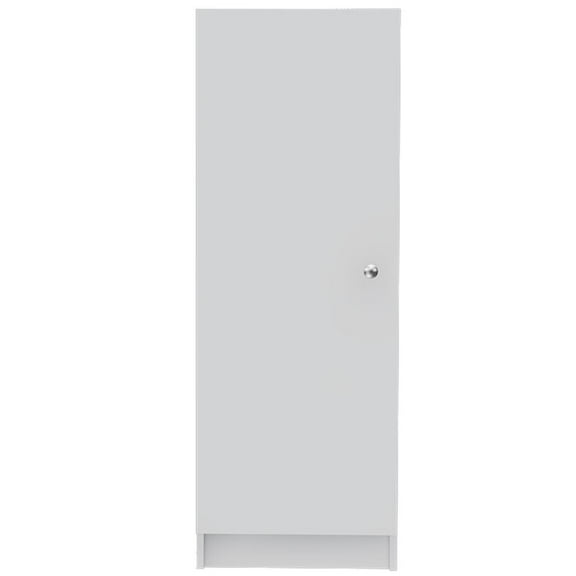 Depot E-Shop Uluru Kitchen Pantry With Single Door Cabinet And 4 Interior Shelves, White