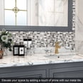 thumbnail image 3 of BeNice Peel and Stick Backsplash Kitchen Wall Tile Stickers Metal Panel Gray, 3 of 10