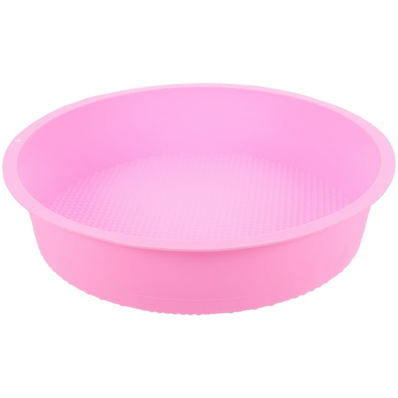 HAMPPLIES 1 Piece Silicone Baking Dish Pink 25X0.3937X25X0.3937X5.5X0.3937in Non-Stick Oven Safe For Professional Bakers