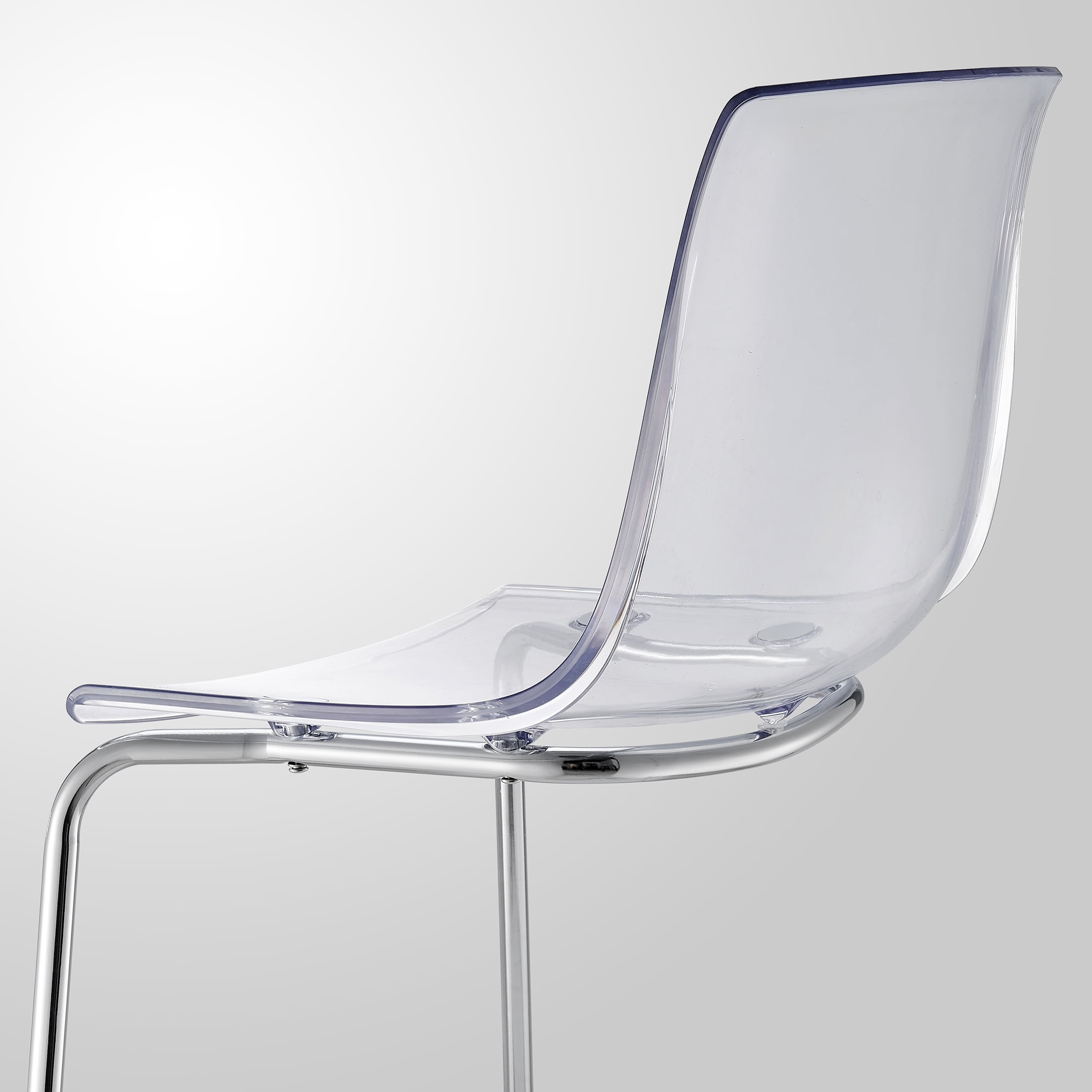 Mainstays Clear Dining Chair 2 Pack, Chrome and Clear