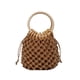 thumbnail image 1 of Guardurnaity Bolsos de hombro de paja para vacaciones, de madera y algodón, versátiles, ideales para regalar, regalos de vacaciones y regalos de Bolsas de mensajero y de hombro marrón +bolsa interior, 1 of 6