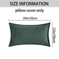 thumbnail image 6 of REGALWOVEN Striped Corduroy Decorative Throw Pillow Covers Pack of 2 Soft Cushion Pillow Cases for Couch Bed Sofa Home Decor Dark Green 12" x 20", 6 of 6