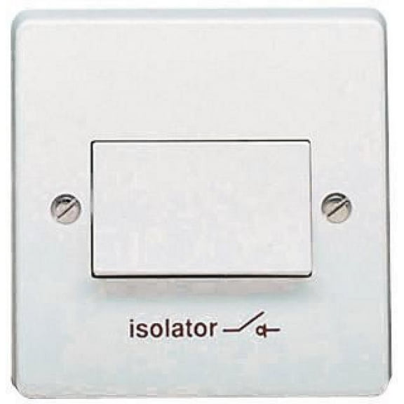 CRABTREE - 1 Gang 6A 3 Pole Fan Isolator Switch, White