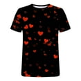 thumbnail image 5 of Vetsdori Short Sleeve T-Shirts for Women Summer Valentines Blouses Print Cute,Holiday Pullover Ladies Tops Crewneck, 5 of 5