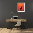 thumbnail image 3 of Zhao, Henry 19x24 White Modern Wood Framed Museum Art Print Titled - Sunset Giraffe, 3 of 4