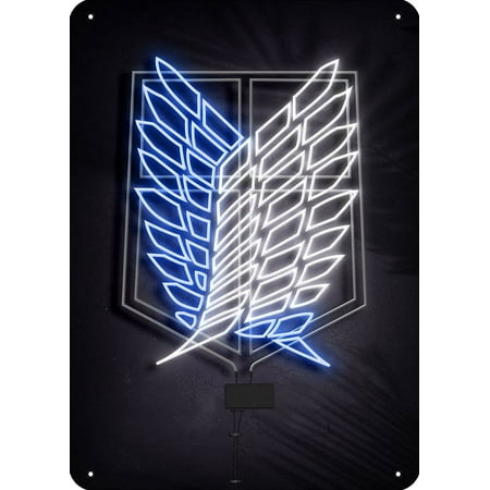 SNK Scout Regiment Neon Attack On Titan Poster Plaque Metal Tin Sign