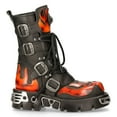 thumbnail image 3 of New Rock 107-S1 Black/Red Gothic Leather Flame Boots 43, 3 of 9