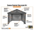 thumbnail image 2 of Sojag Samara 20 x 12 x 10 ft Charcoal Enclosure Kit For Carport, 2 of 7
