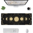 thumbnail image 2 of Moon Phases Stars Mouse Pad Extended XL Gaming Mice Pad Office Desk Mat with Stitched Edges, Non-Slip Oversized Desk Pad, 31.5 X 11.8 Inch, 2 of 6