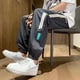thumbnail image 4 of Pantalones rectos de verano a rayas, pantalones de chándal finos para hombre, sudadera para adultos, pantalones deportivos holgados Y2k de talla grande para hombre, 4 of 5
