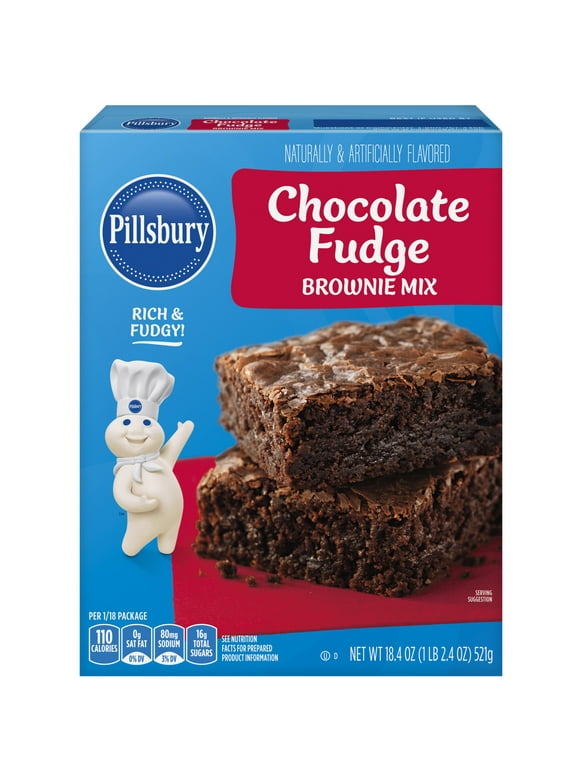Pillsbury Chocolate Fudge Brownie Mix, 18.4 oz Box