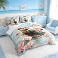 thumbnail image 2 of Manfei Oil Painting Otter Bedding Comforter Set for Kids Boys and Girls, Animal Print King Bedding Sets, Reversible 7-Piece, 2 of 6