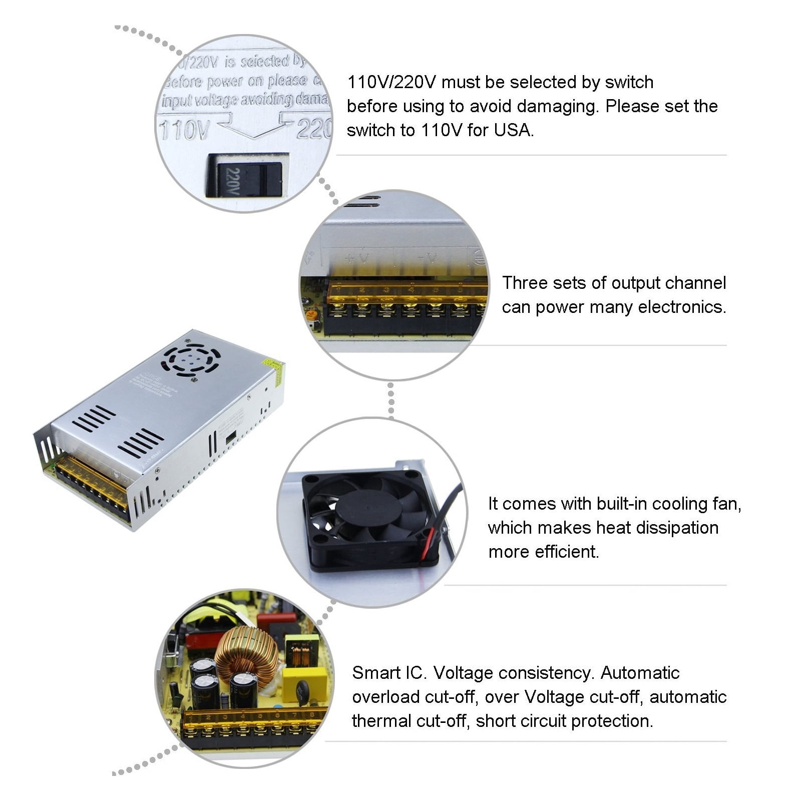 DC 28V Switching Power Supply, 150W 200W 360W 480W 500W 600W 800W 1000W 1200W Transformer, LED Drive Power Adapter ,Voltage Consistency