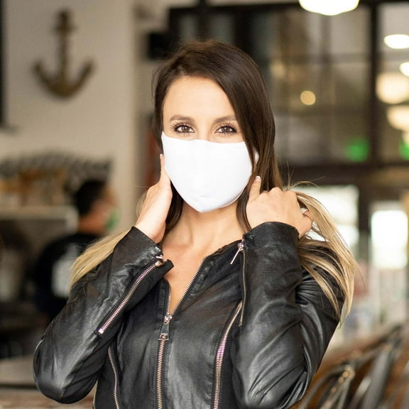 3-Pack Solid White Personal Facial Coverings. Reusable with Nano Cotton by V3RY